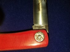 GEC 71 Bullnose Red Linen Micarta Farm & Field Great Eastern Cutlery 715121