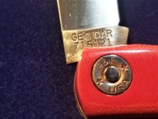 GEC 71 Bullnose Red Linen Micarta Farm & Field Great Eastern Cutlery 715121