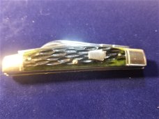 SCHATT MORGAN LARGE WHITTLER GREEN JIGGED BONE KNIFE