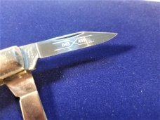 SCHATT MORGAN LARGE WHITTLER GREEN JIGGED BONE KNIFE