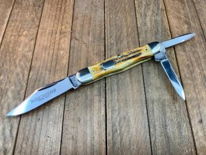 Winchester Split Back Spring Whittler Stag  1991