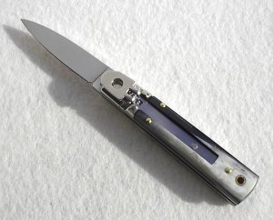 NEW A.G.A. CAMPOLIN MANIAGO ITALY CLASSIC 6" SLIMLINE LEVERLOCK GENUINE BRAZILIAN HORN