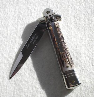 NEW AKC LEVERLETTO 20cm - 8" GENUINE EUROPEAN STAG NEW GRIND BAYONET BLADE   
