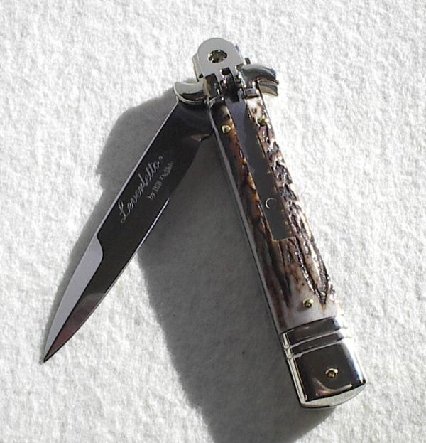 NEW AKC LEVERLETTO 20cm - 8" GENUINE EUROPEAN STAG NEW GRIND BAYONET BLADE   