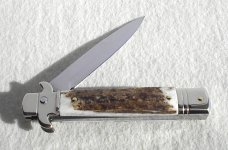 NEW AKC LEVERLETTO 20cm - 8" GENUINE EUROPEAN STAG NEW GRIND BAYONET BLADE   