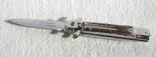 NEW AKC LEVERLETTO 20cm - 8" GENUINE EUROPEAN STAG NEW GRIND BAYONET BLADE   
