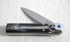 NEW A.G.A. CAMPOLIN MANIAGO ITALY CLASSIC 6" SLIMLINE LEVERLOCK GENUINE BRAZILIAN HORN - WITH / BOX