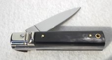 NEW A.G.A. CAMPOLIN MANIAGO ITALY CLASSIC 6" SLIMLINE LEVERLOCK GENUINE BRAZILIAN HORN - WITH / BOX