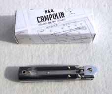 NEW A.G.A. CAMPOLIN MANIAGO ITALY CLASSIC 6" SLIMLINE LEVERLOCK GENUINE BRAZILIAN HORN - WITH / BOX