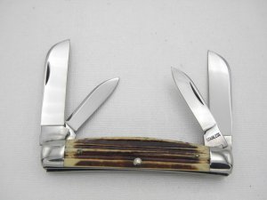 Queen Cutlery Co. #32 Congress in Winterbottom Bone: 4” closed; early 1951 - 1954
