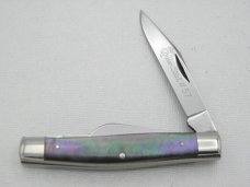 Queen Cutlery #57 Stockman in Rare Smoked Pearl: 3 1/4” closed, circa 1960s Queen Cutlery #57 Stockman in Rare Smoked Pearl: 3 1/4” closed, circa 1960s