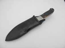 Queen Cutlery - Joe Kious Drop Point Fixed Blade Knife with Custom Sheath: Queen Cutlery - Joe Kious Drop Point Fixed Blade Knife with Custom Sheath: