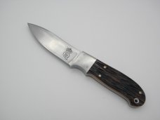 Queen Cutlery - Joe Kious Drop Point Fixed Blade Knife with Custom Sheath: Queen Cutlery - Joe Kious Drop Point Fixed Blade Knife with Custom Sheath: