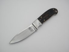Queen Cutlery - Joe Kious Drop Point Fixed Blade Knife with Custom Sheath: Queen Cutlery - Joe Kious Drop Point Fixed Blade Knife with Custom Sheath: