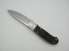 Queen Cutlery - Joe Kious Drop Point Fixed Blade Knife with Custom Sheath: Queen Cutlery - Joe Kious Drop Point Fixed Blade Knife with Custom Sheath: