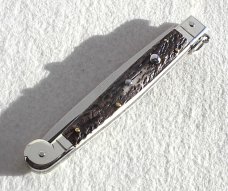 NEW 2021 ITALIAN AGA CAMPOLIN 12" SICILIANO GENUINE STAG 4 MILLIMETER BLADE, NICKEL SILVER BOLSTERS