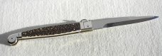 NEW 2021 ITALIAN AGA CAMPOLIN 12" SICILIANO GENUINE STAG 4 MILLIMETER BLADE, NICKEL SILVER BOLSTERS