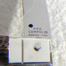 NEW 2021 ITALIAN AGA CAMPOLIN 12" SICILIANO GENUINE STAG 4 MILLIMETER BLADE, NICKEL SILVER BOLSTERS