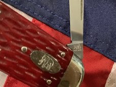 *Prototype* Bulldog Brand HAND MADE 4 Blade Baby Elephant Toe w/ Red Bone Handles +Elephant Shield *Prototype* Bulldog Brand HAND MADE 4 Blade Baby Elephant Toe w/ Red Bone Handles +Elephant Shield
