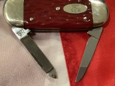 *Prototype* Bulldog Brand HAND MADE 4 Blade Baby Elephant Toe w/ Red Bone Handles +Elephant Shield *Prototype* Bulldog Brand HAND MADE 4 Blade Baby Elephant Toe w/ Red Bone Handles +Elephant Shield