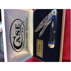 2020 CASE XX USA 5254 SS BLUE BONE HANDLE TRAPPER COCKFIGHTER HAVE SINS WILL TRAVEL TIL DEATH DO US