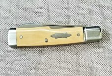 Bobby Toole Custom Interior Mammoth ivory slipjoint Gunstock Spear Knife,New, CPM-154 ,3 5/8" Bobby Toole Custom Interior Mammoth ivory slipjoint Gunstock Spear Knife,New, CPM-154 ,3 5/8"