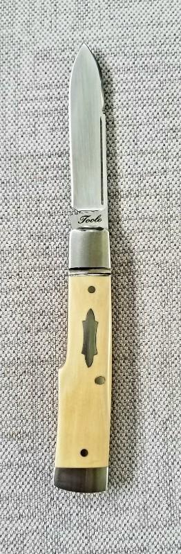 Bobby Toole Custom Interior Mammoth ivory slipjoint Gunstock Spear Knife,New, CPM-154 ,3 5/8" Bobby Toole Custom Interior Mammoth ivory slipjoint Gunstock Spear Knife,New, CPM-154 ,3 5/8"