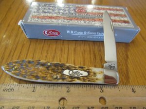Case XX 2014 Amber Bone Teardrop Jack Pattern # TB61028 SS