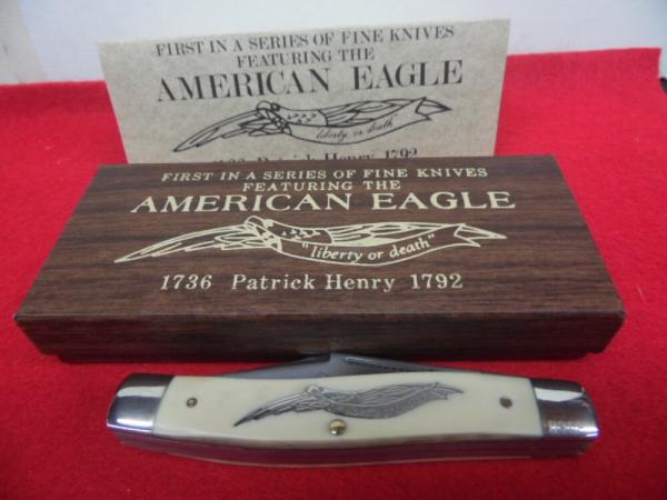 VINTAGE USA SCHRADE WALDEN CUT 1970s EAGLE STOCKMAN E1 IN BOX WITH PAPERS UNUSED SUPER TO COLLECT VINTAGE USA SCHRADE WALDEN CUT 1970s EAGLE STOCKMAN E1 IN BOX WITH PAPERS UNUSED SUPER TO COLLECT