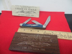 VINTAGE USA SCHRADE WALDEN 1970s EAGLE STOCKMAN E2 IN BOX WITH PAPERS UNUSED SUPER TO COLLECT