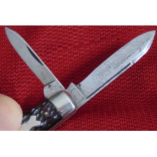 VINTAGE HIBBARD , SPENCER , BARTLETT , CHICAGO ILL. OVB SWELLEND JACK KNIFE ETCHED 1855-1960 VINTAGE HIBBARD , SPENCER , BARTLETT , CHICAGO ILL. OVB SWELLEND JACK KNIFE ETCHED 1855-1960
