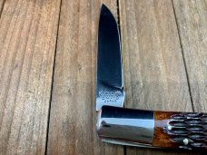 Cattaraugus Cutlery by A.G. Russell for the KCC Lockback Brown Jigged Bone Seki Japan 