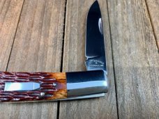 Cattaraugus Cutlery by A.G. Russell for the KCC Lockback Brown Jigged Bone Seki Japan 