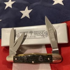 Vintage Boker Whittler Pocket Knife w/ Jigged Green Picked Bone Handles +double shields Vintage Boker Whittler Pocket Knife w/ Jigged Green Picked Bone Handles +double shields