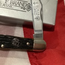 Vintage Boker Whittler Pocket Knife w/ Jigged Green Picked Bone Handles +double shields Vintage Boker Whittler Pocket Knife w/ Jigged Green Picked Bone Handles +double shields