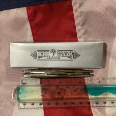Vintage Boker Whittler Pocket Knife w/ Jigged Green Picked Bone Handles +double shields Vintage Boker Whittler Pocket Knife w/ Jigged Green Picked Bone Handles +double shields