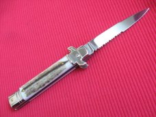 AKC Italy Stag Serrated Leverletto