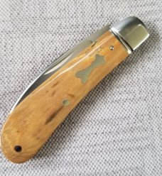Bobby Toole Custom Mammoth Ivory Swayback Knife, New, CPM-154 ,3 75" closed...coa and pouch Bobby Toole Custom Mammoth Ivory Swayback Knife, New, CPM-154 ,3 75" closed...coa and pouch