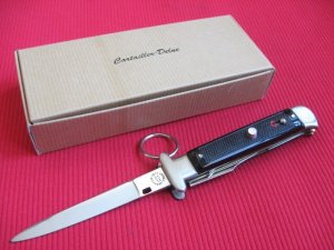 Vintage French Cartailler-Deluc Multi Blade Ring Pull Stiletto - Mint in Box.