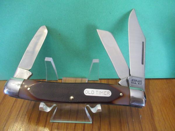 Schrade Old Timer Rough Saw Cut Delrin Stockman Pattern # 80T Schrade Old Timer Rough Saw Cut Delrin Stockman Pattern # 80T