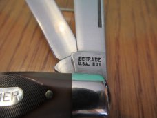 Schrade Old Timer Rough Saw Cut Delrin Stockman Pattern # 80T Schrade Old Timer Rough Saw Cut Delrin Stockman Pattern # 80T