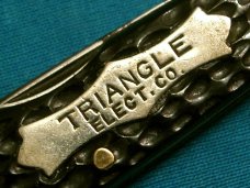 VINTAGE ANTIQUE SYRACUSE TRIANGLE ELECT CO ELECTRICIANS EQUAL END JACK FOLDING POCKET KNIFE KNIVES VINTAGE ANTIQUE SYRACUSE TRIANGLE ELECT CO ELECTRICIANS EQUAL END JACK FOLDING POCKET KNIFE KNIVES