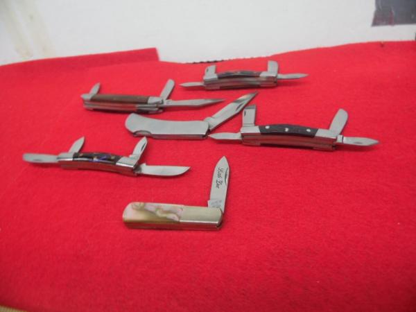 COLLECTORS FIND MINIATURE GROUP OF 4 CONGRESS & 2 SINGLE BLADE KNIVES IMPORTED UNUSED UNDER 3" EA. COLLECTORS FIND MINIATURE GROUP OF 4 CONGRESS & 2 SINGLE BLADE KNIVES IMPORTED UNUSED UNDER 3" EA.