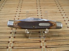 SCHRADE N.Y. U.S.A. OLD TIMER 8OT SR. STOCKMAN TRIPLE HIGH CARBON STEEL BLADE FOLDING POCKET KNIFE
