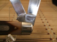 SCHRADE N.Y. U.S.A. OLD TIMER 8OT SR. STOCKMAN TRIPLE HIGH CARBON STEEL BLADE FOLDING POCKET KNIFE