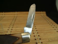 SCHRADE N.Y. U.S.A. OLD TIMER 8OT SR. STOCKMAN TRIPLE HIGH CARBON STEEL BLADE FOLDING POCKET KNIFE
