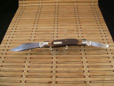 SCHRADE N.Y. U.S.A. OLD TIMER 8OT SR. STOCKMAN TRIPLE HIGH CARBON STEEL BLADE FOLDING POCKET KNIFE