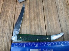 Case Toothpick Bermuda Green Heart Ivy Bone with Scrolled Bolsters Case Toothpick Bermuda Green Heart Ivy Bone with Scrolled Bolsters