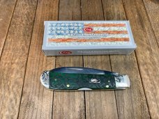 Case Tribal Lock Bermuda Green Heart Ivy Etched Bone with Scrolled Bolsters Case Tribal Lock Bermuda Green Heart Ivy Etched Bone with Scrolled Bolsters