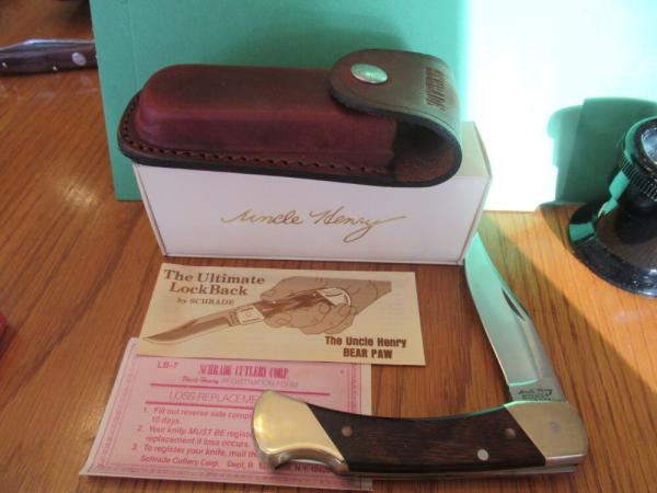 Schrade  Uncle Henry Bear Paw Folding Hunter Model # LB-7 